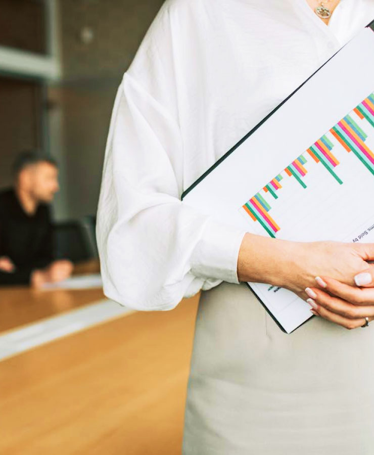 Woman Holding Chart Woman Holding Chart
